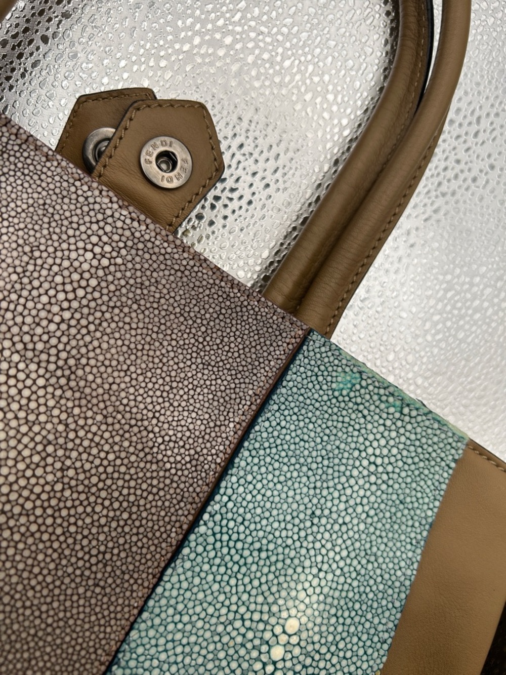 Fendi: a Shagreen 2Jours Tote - Picture 16 of 16
